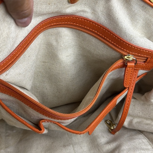 (P4) MICHAEL Michael Kors
Santori raffia and leather basket bag in beige/orange - Picture 12 of 14
